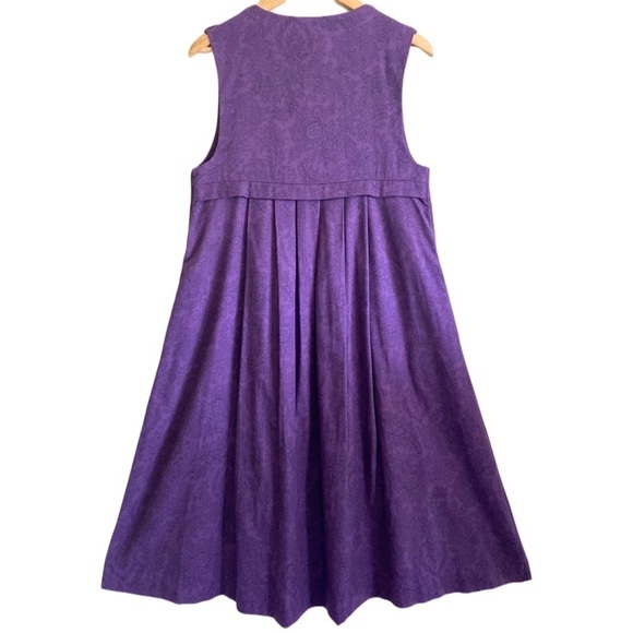 LAURA ASHLEY Vintage Boho Cottagecore Minimalist Floral Paisley Midi Dress Sz 8 - Picture 9 of 13